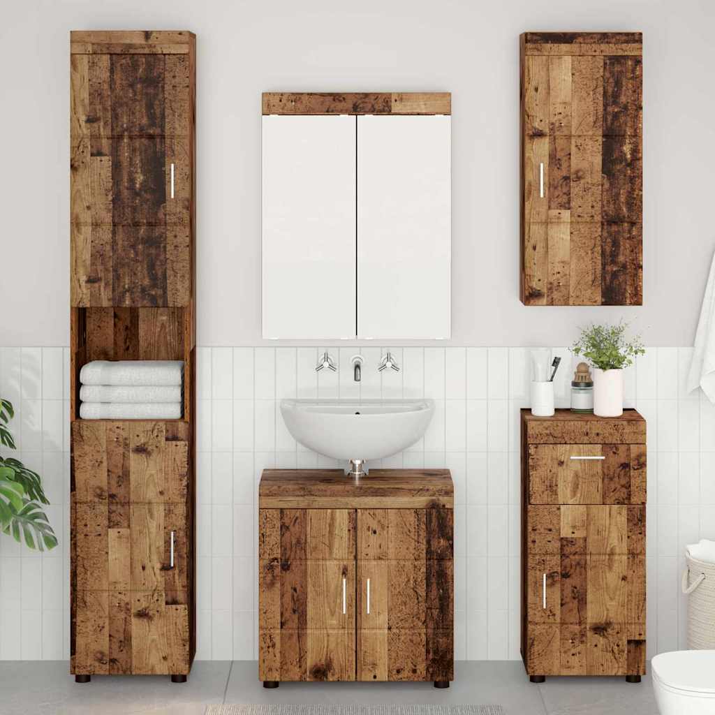 vidaXL Badkamer wastafelkast Wit 60 x 34 x 63 cm Bewerkt hout