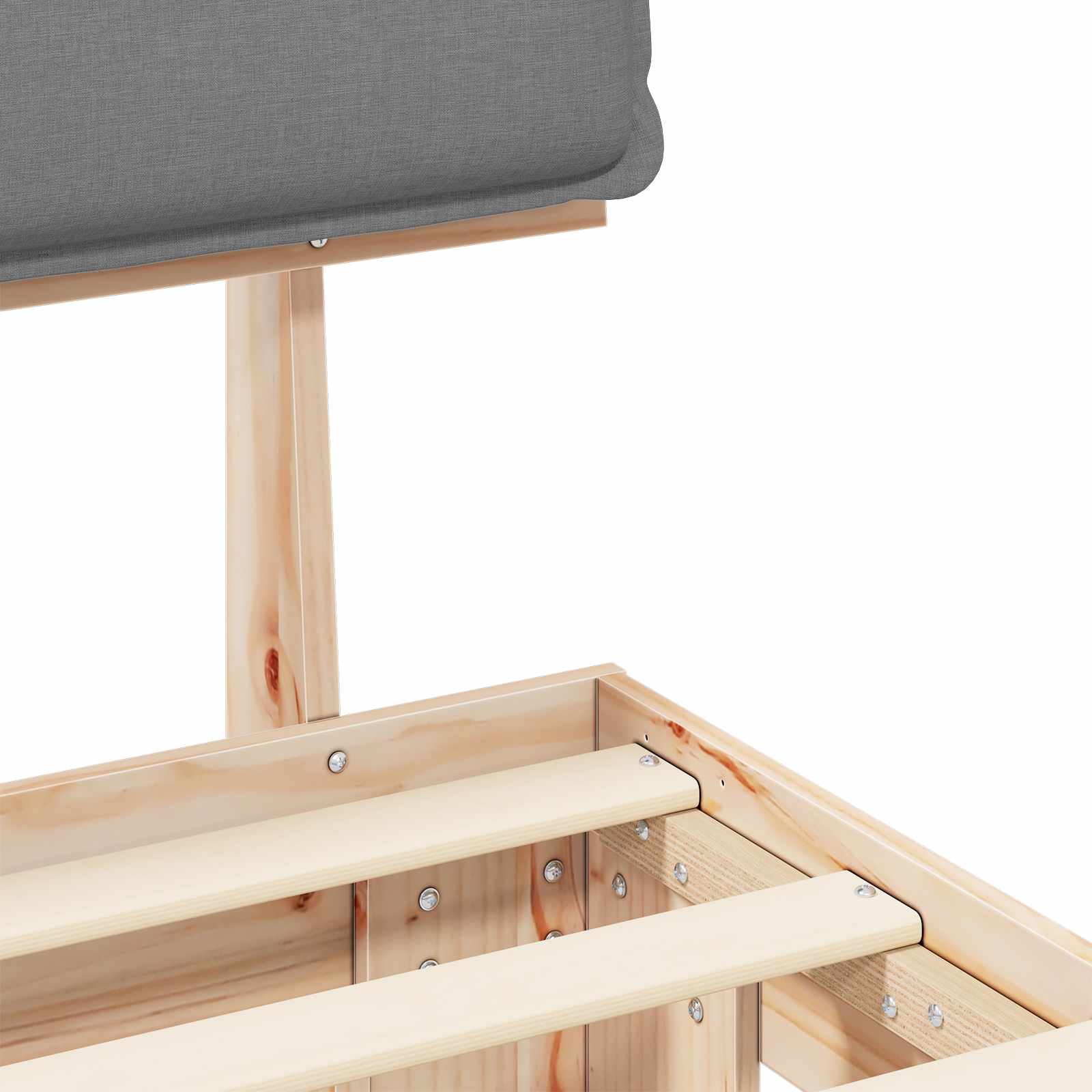 vidaXL Bedframe met Gevoerd Hoofdgedeelte Lichtgrijs 200 x 200 cm
