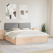 vidaXL Bedframe met Gevoerd Hoofdgedeelte Lichtgrijs 200 x 200 cm