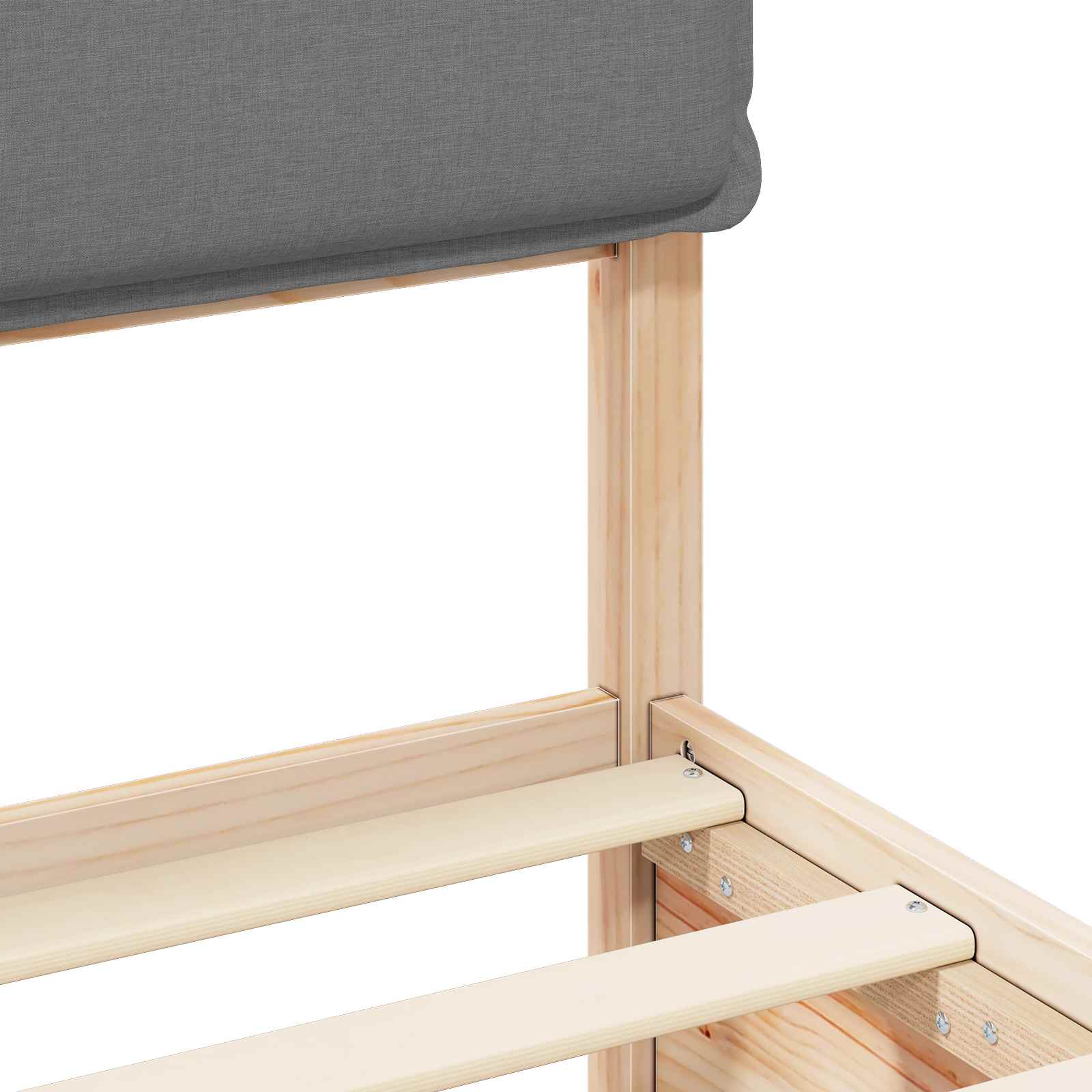 vidaXL Bedframe met Gevoerd Hoofdgedeelte Lichtgrijs 200 x 200 cm