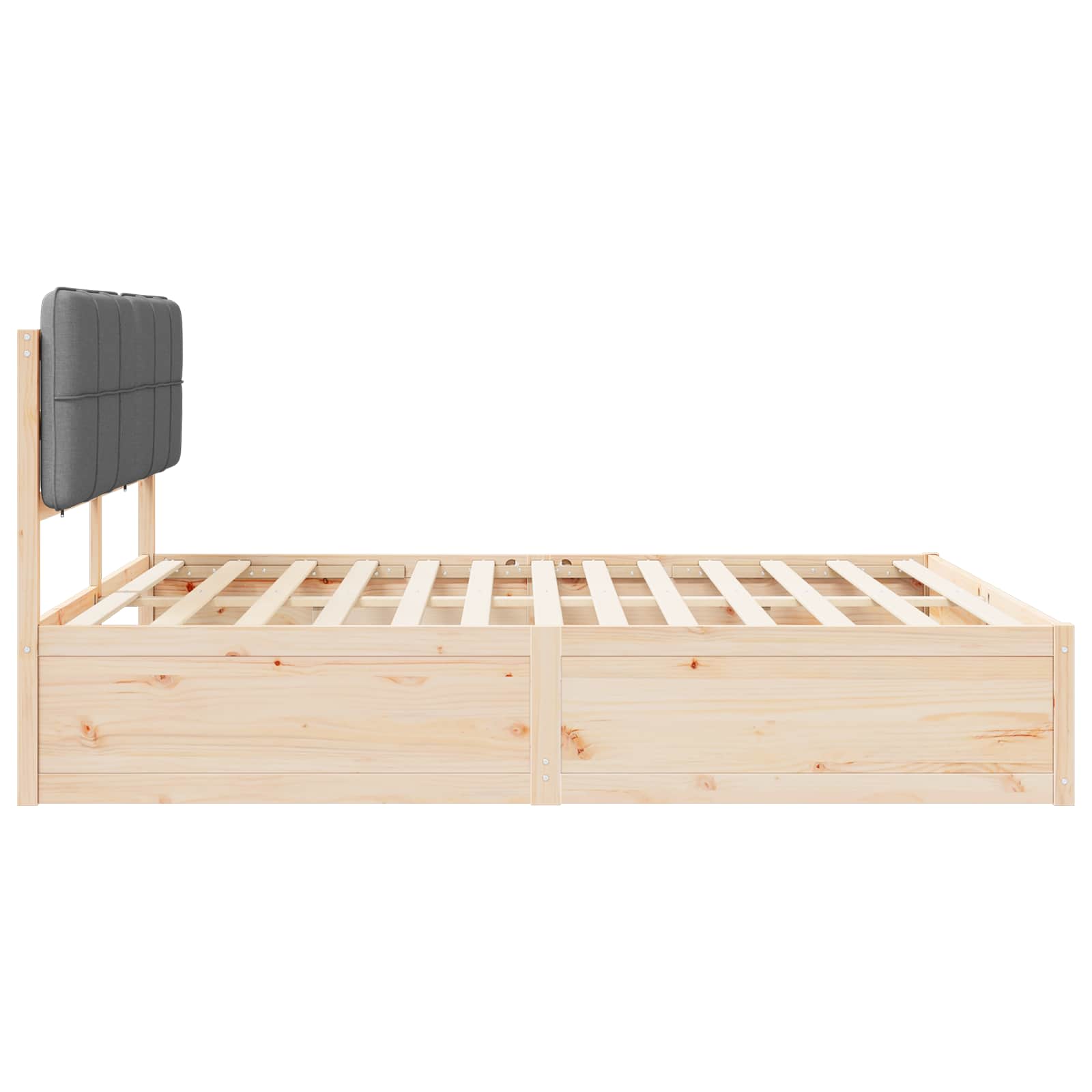 vidaXL Bedframe met Gevoerd Hoofdgedeelte Lichtgrijs 200 x 200 cm