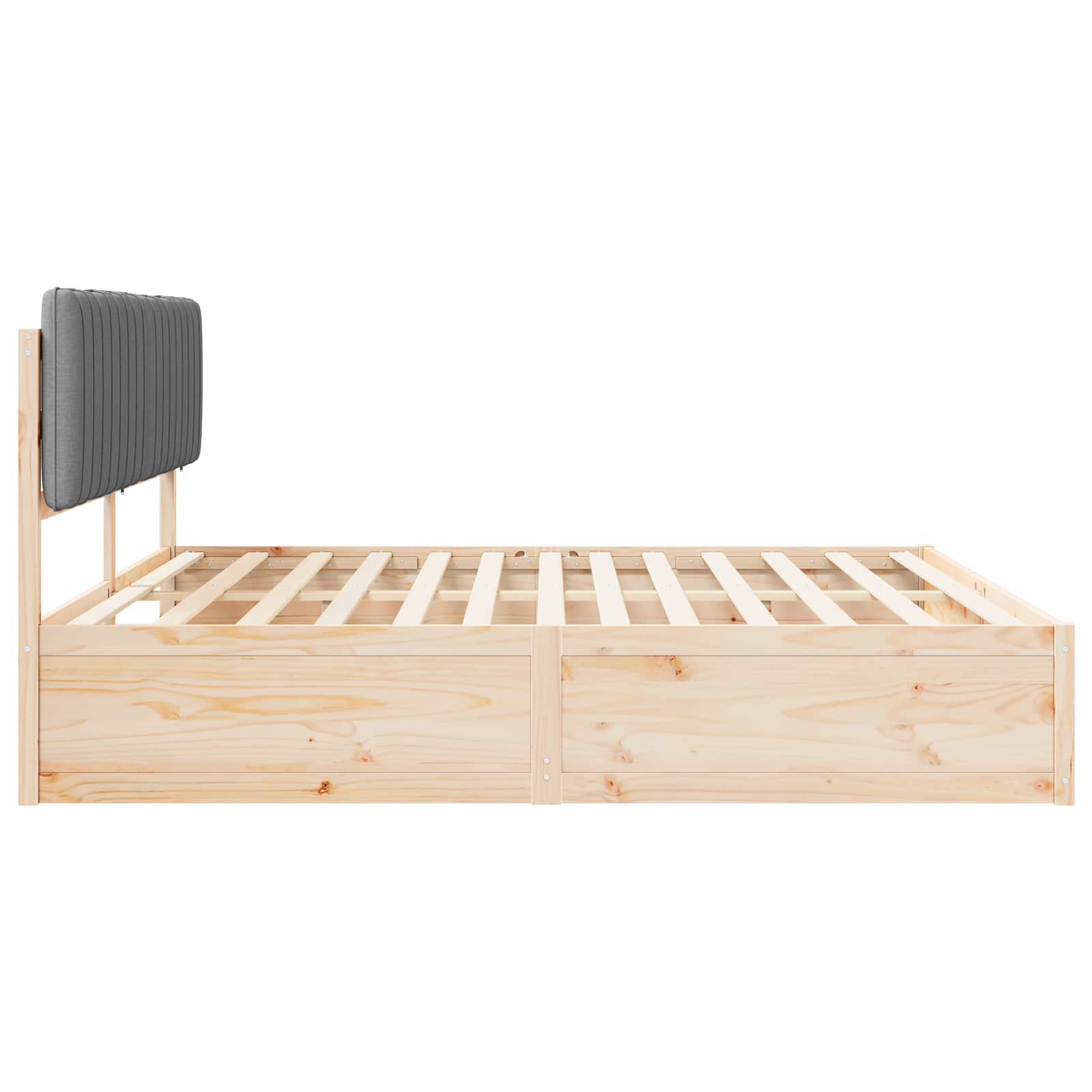 vidaXL Bedframe met Gevoerd Hoofdgedeelte Lichtgrijs 200 x 200 cm