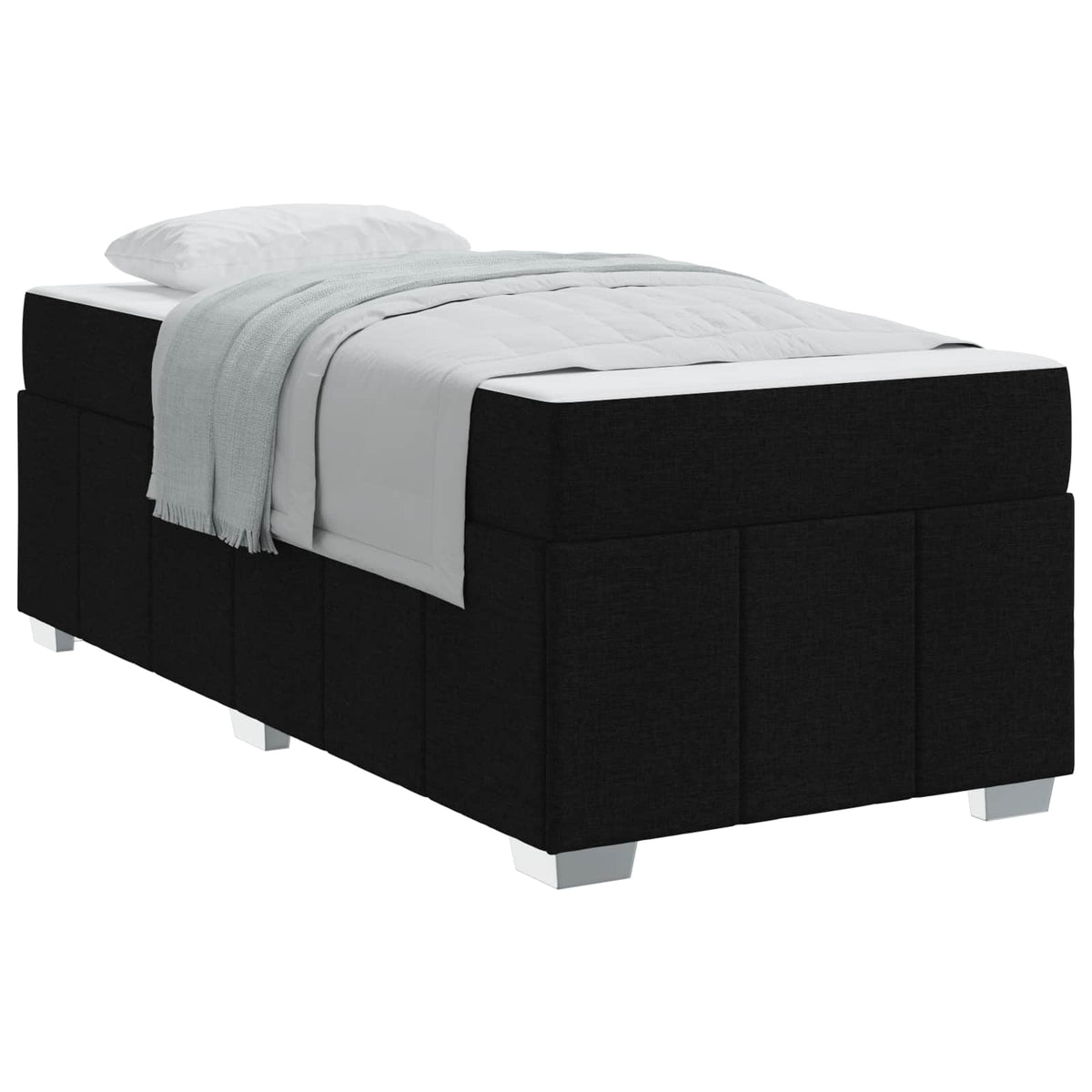 vidaXL Bedframe met matras Lichtgrijs 80 x 200 cm Stof