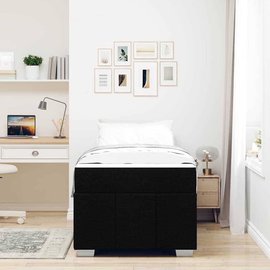 vidaXL Bedframe met matras Lichtgrijs 80 x 200 cm Stof