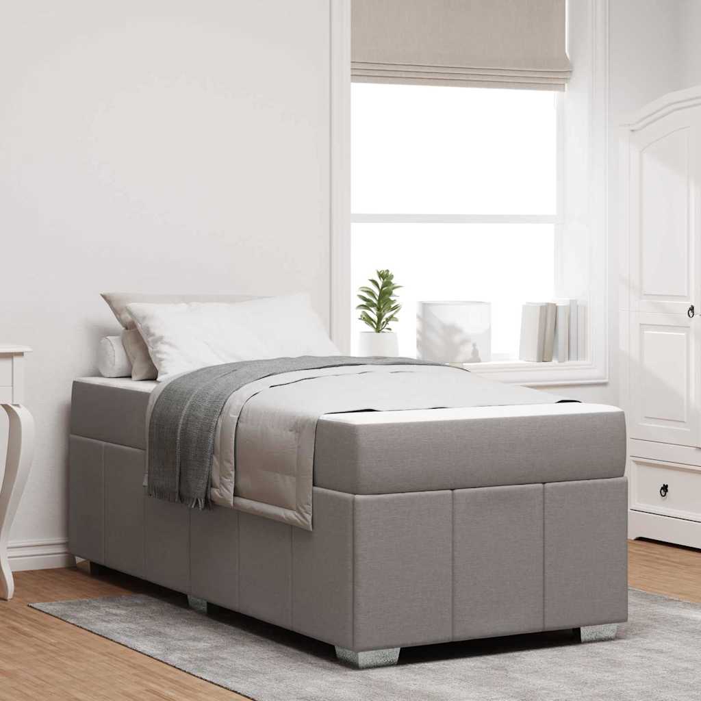 vidaXL Bedframe met matras Lichtgrijs 80 x 200 cm Stof