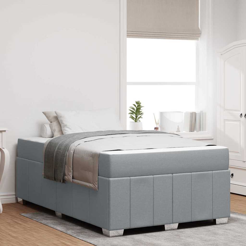 vidaXL Bedframe met matras Lichtgrijs 80 x 200 cm Stof