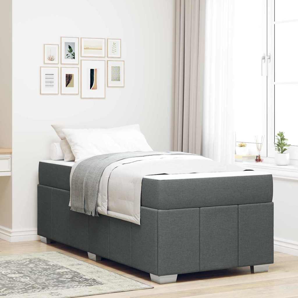 vidaXL Bedframe met matras Lichtgrijs 80 x 200 cm Stof