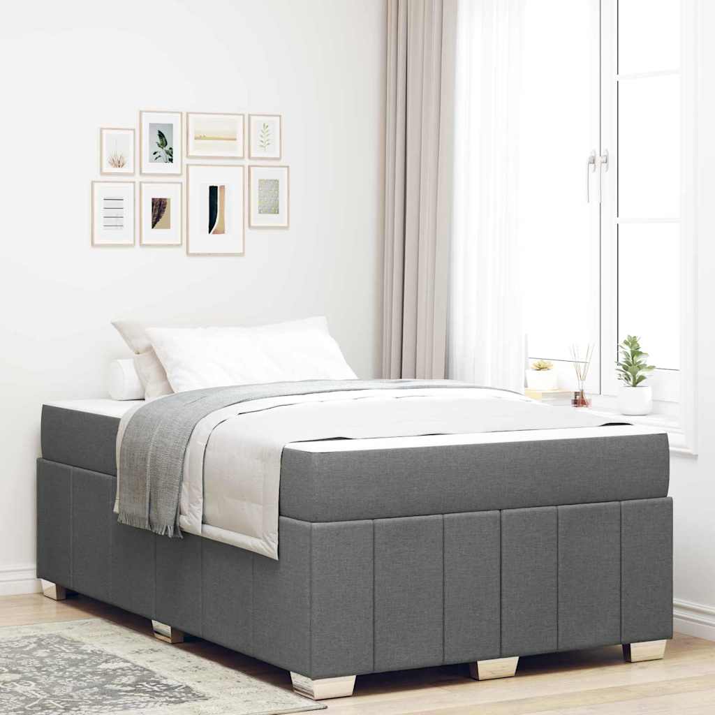 vidaXL Bedframe met matras Lichtgrijs 80 x 200 cm Stof