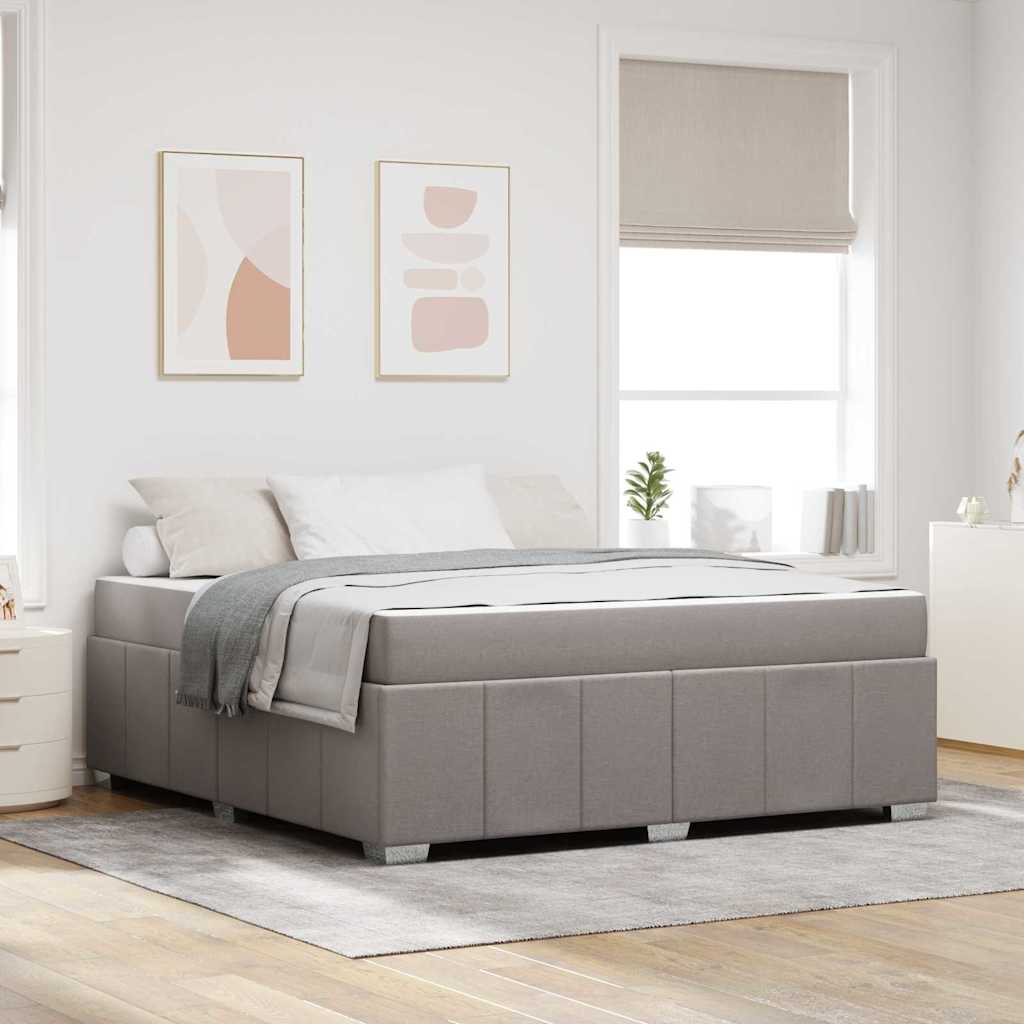 vidaXL Bedframe met matras Lichtgrijs 80 x 200 cm Stof