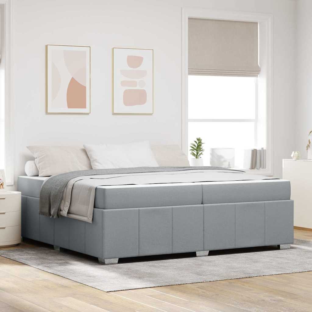 vidaXL Bedframe met matras Lichtgrijs 80 x 200 cm Stof