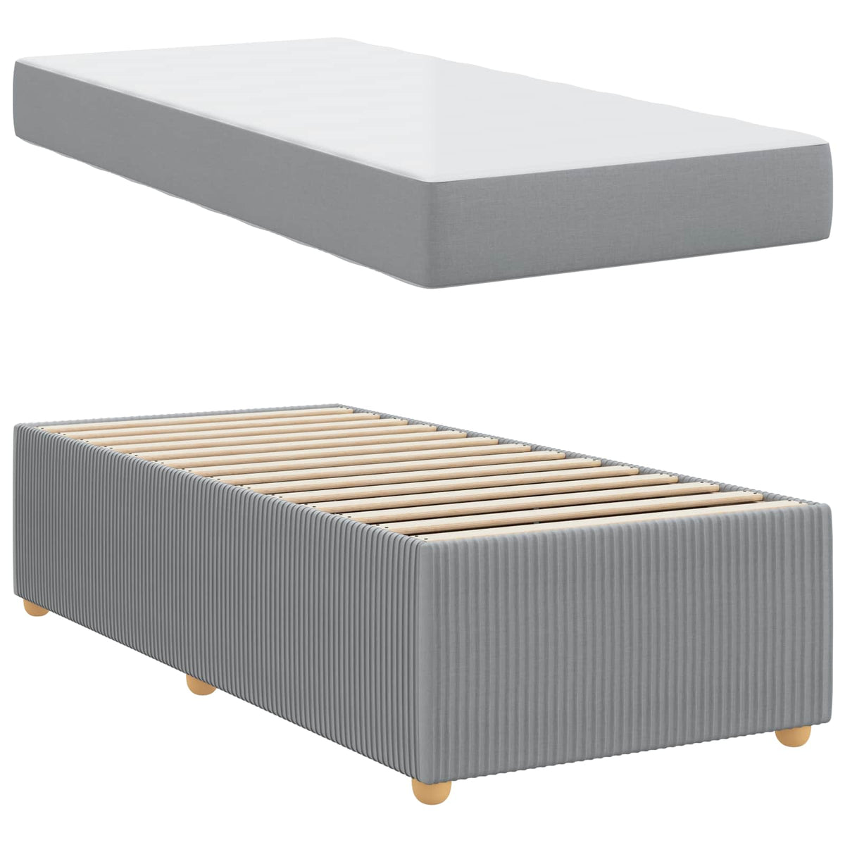 vidaXL Bedframe Anders Lichtgrijs 80 x 200 cm Stof
