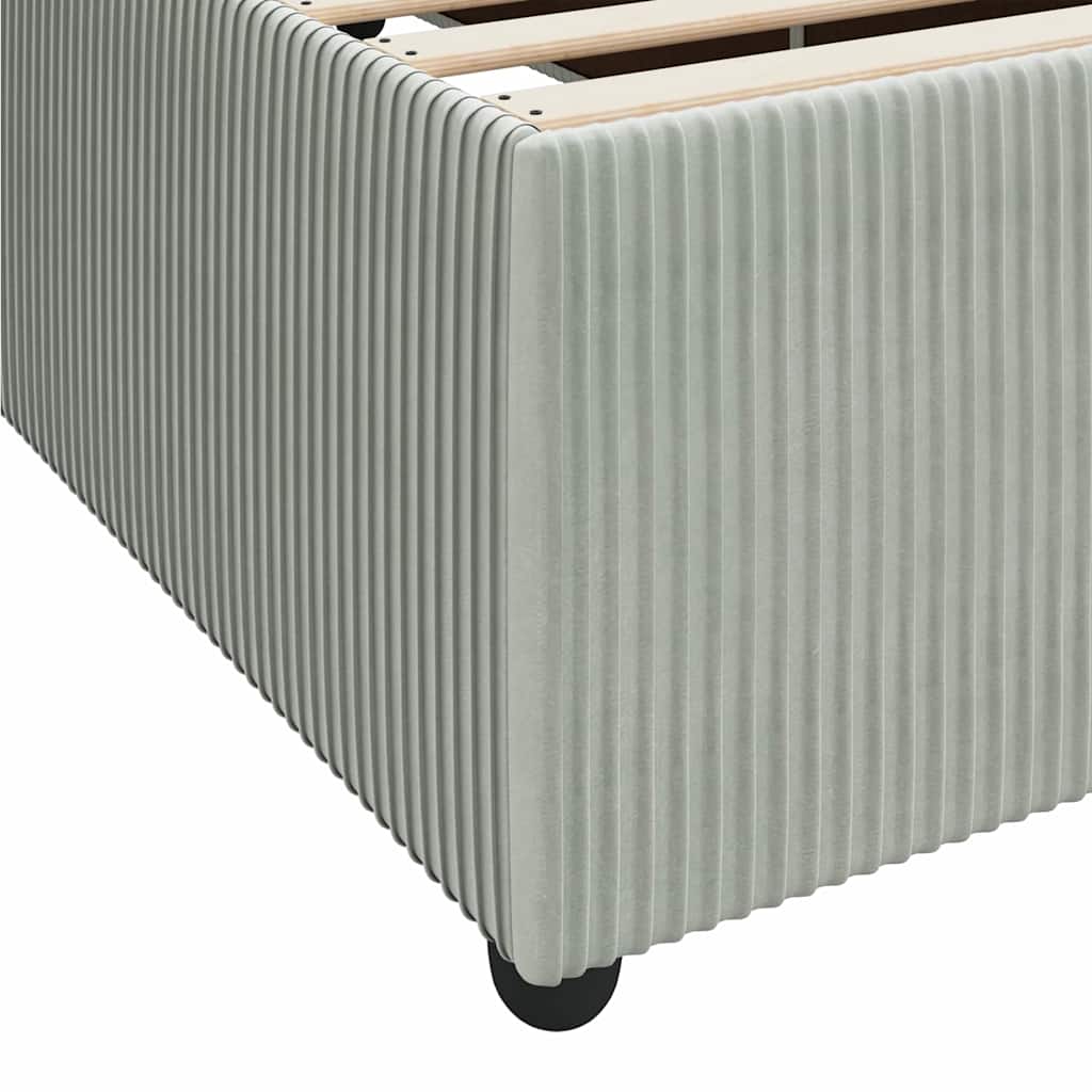 vidaXL Bedframe met matras Anders Donkergrijs 80 x 200 cm Fluweel