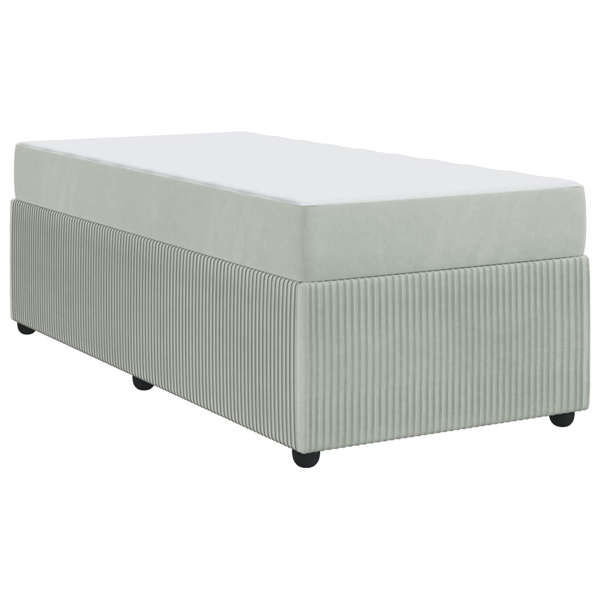 vidaXL Bedframe met matras Anders Donkergrijs 80 x 200 cm Fluweel