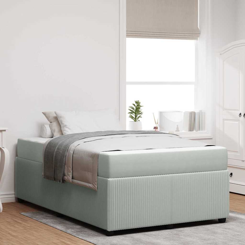 vidaXL Bedframe met matras Anders Donkergrijs 80 x 200 cm Fluweel