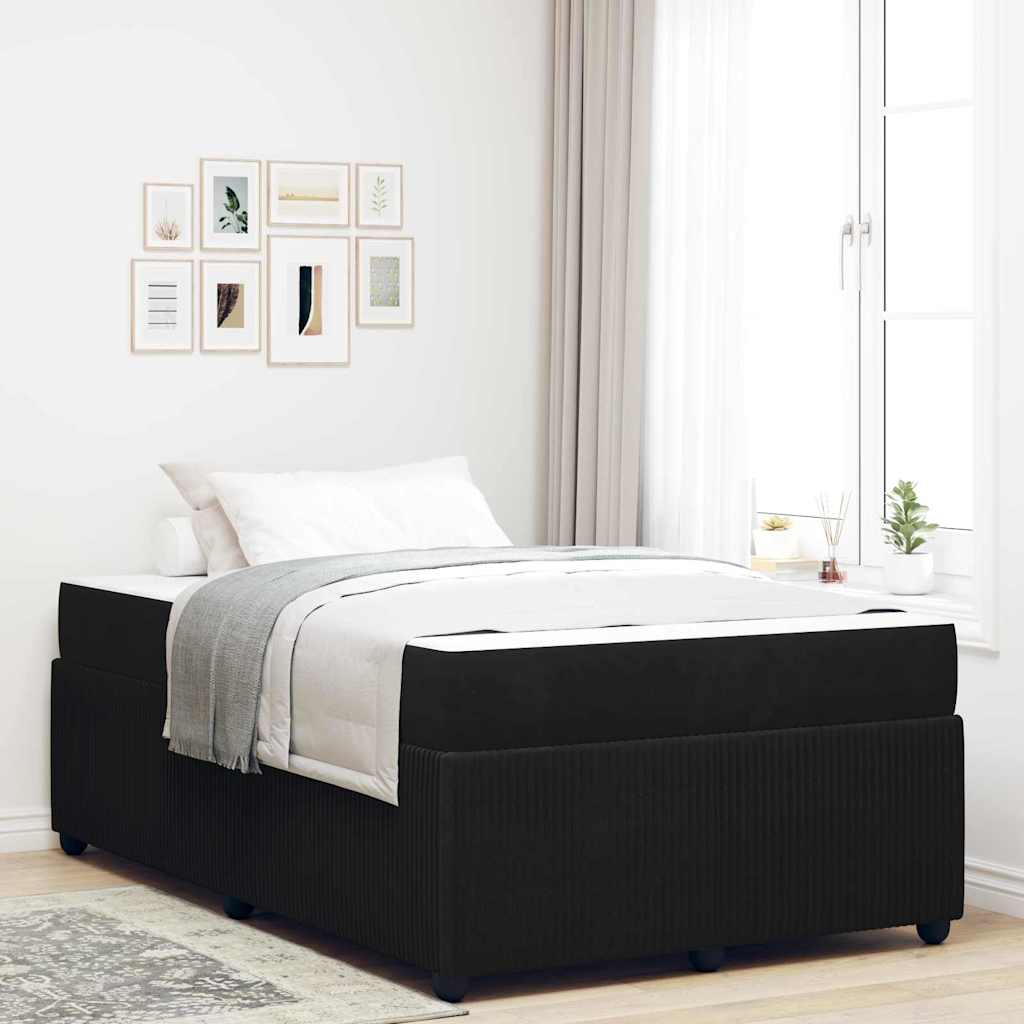 vidaXL Bedframe met matras Anders Donkergrijs 80 x 200 cm Fluweel