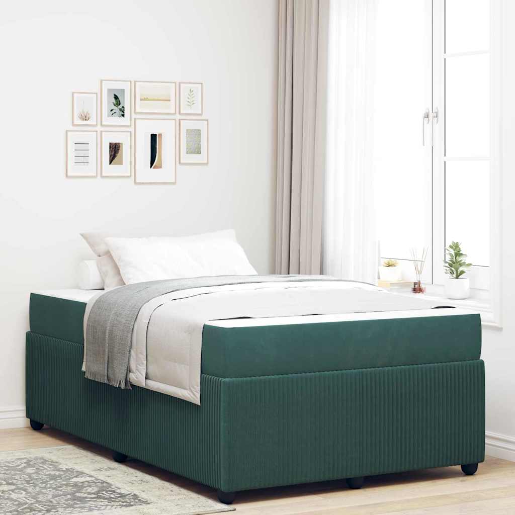 vidaXL Bedframe met matras Anders Donkergrijs 80 x 200 cm Fluweel