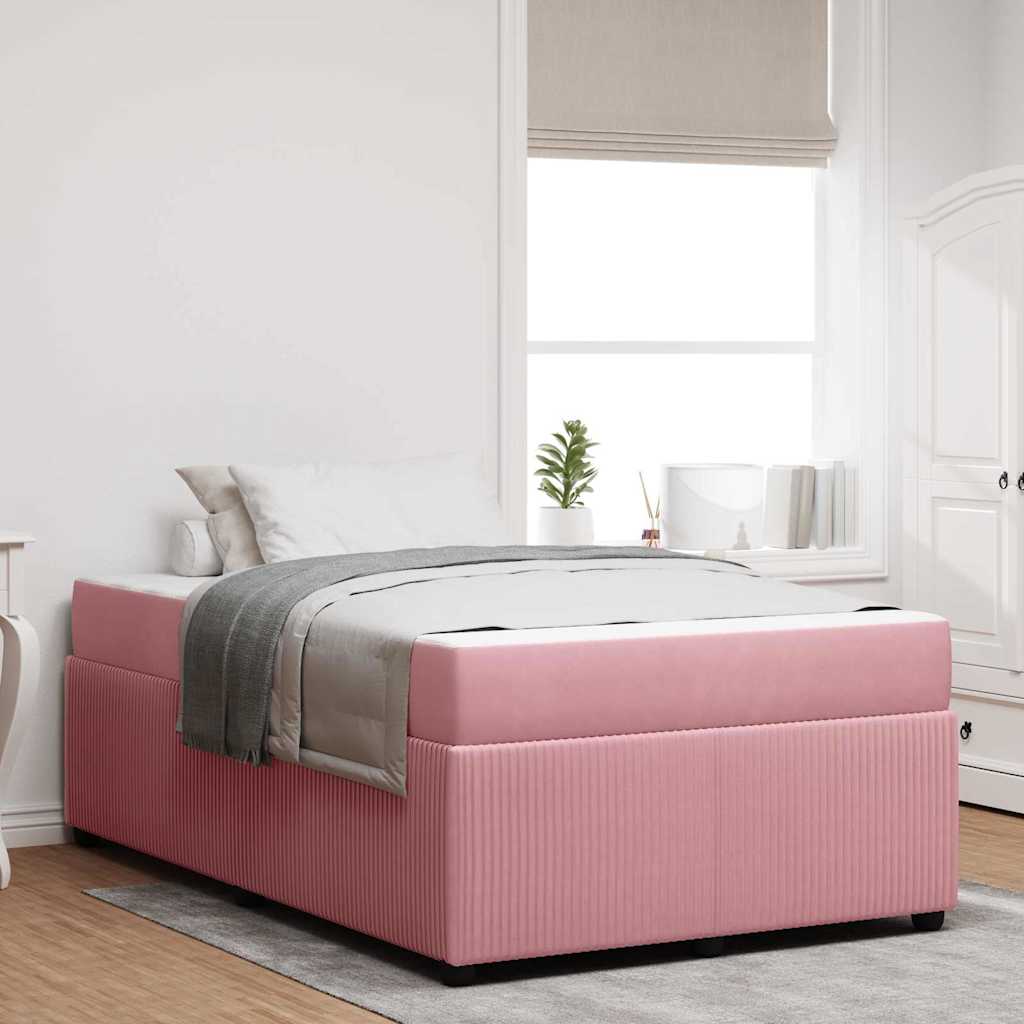 vidaXL Bedframe met matras Anders Donkergrijs 80 x 200 cm Fluweel