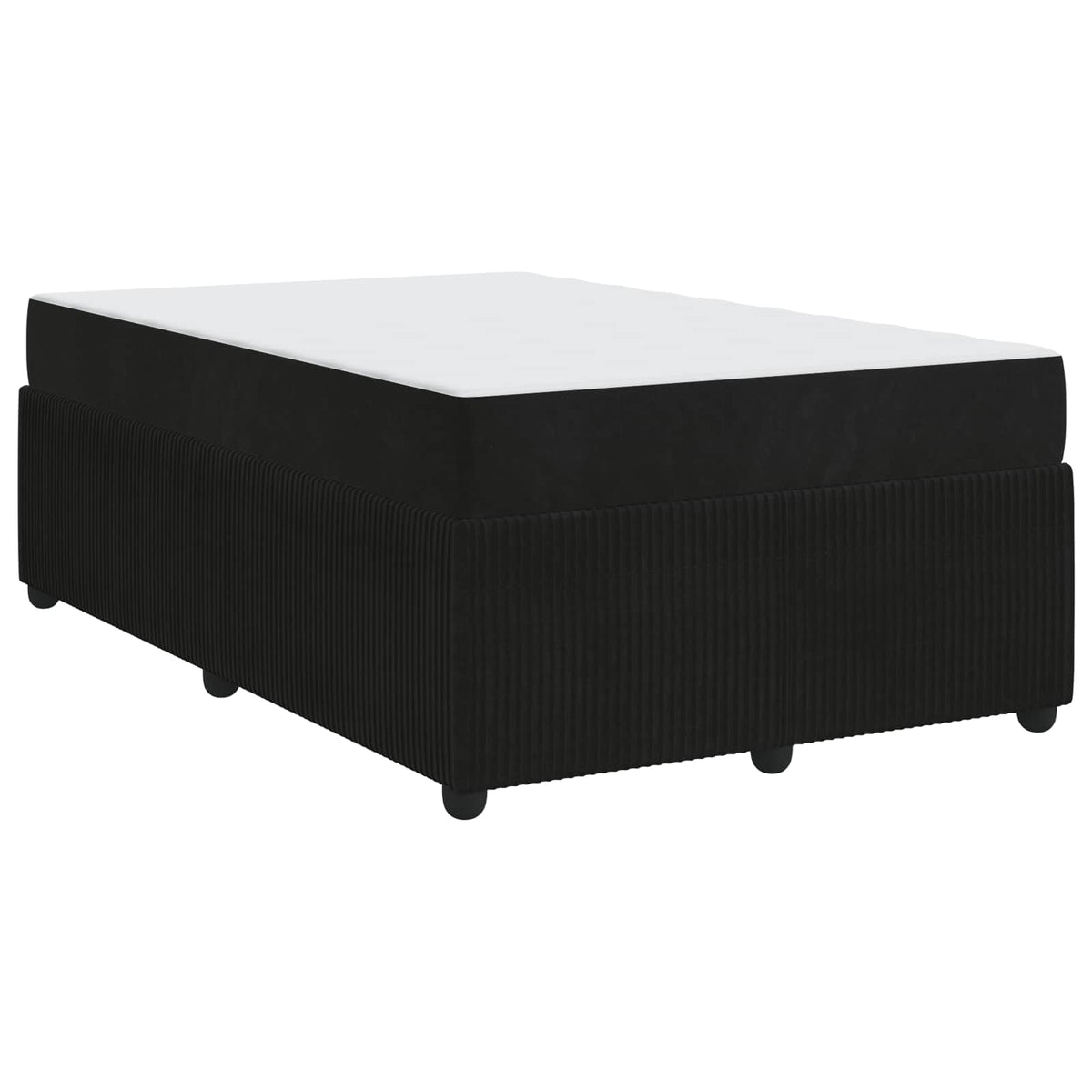 vidaXL Bedframe met matras Anders Donkergrijs 80 x 200 cm Fluweel