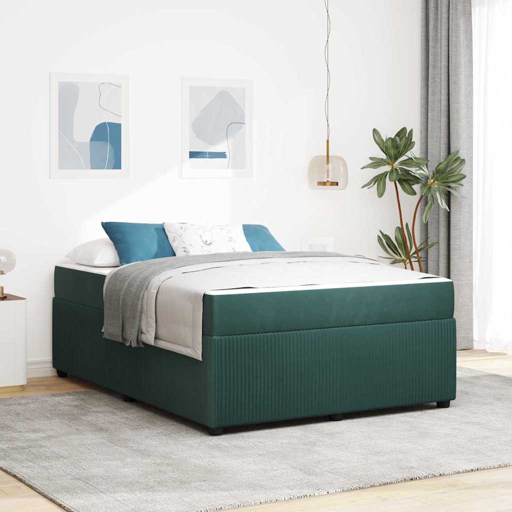vidaXL Bedframe met matras Anders Donkergrijs 80 x 200 cm Fluweel