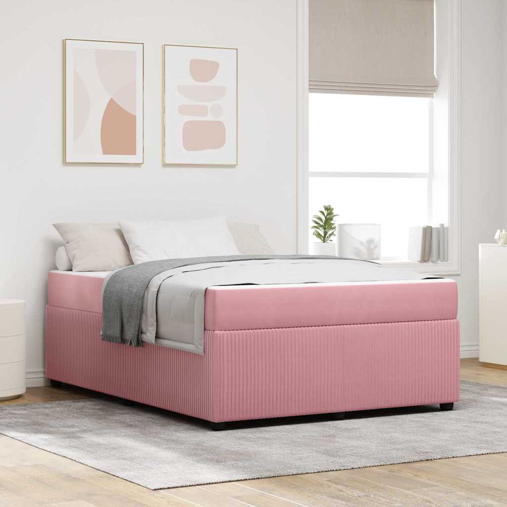 vidaXL Bedframe met matras Anders Donkergrijs 80 x 200 cm Fluweel