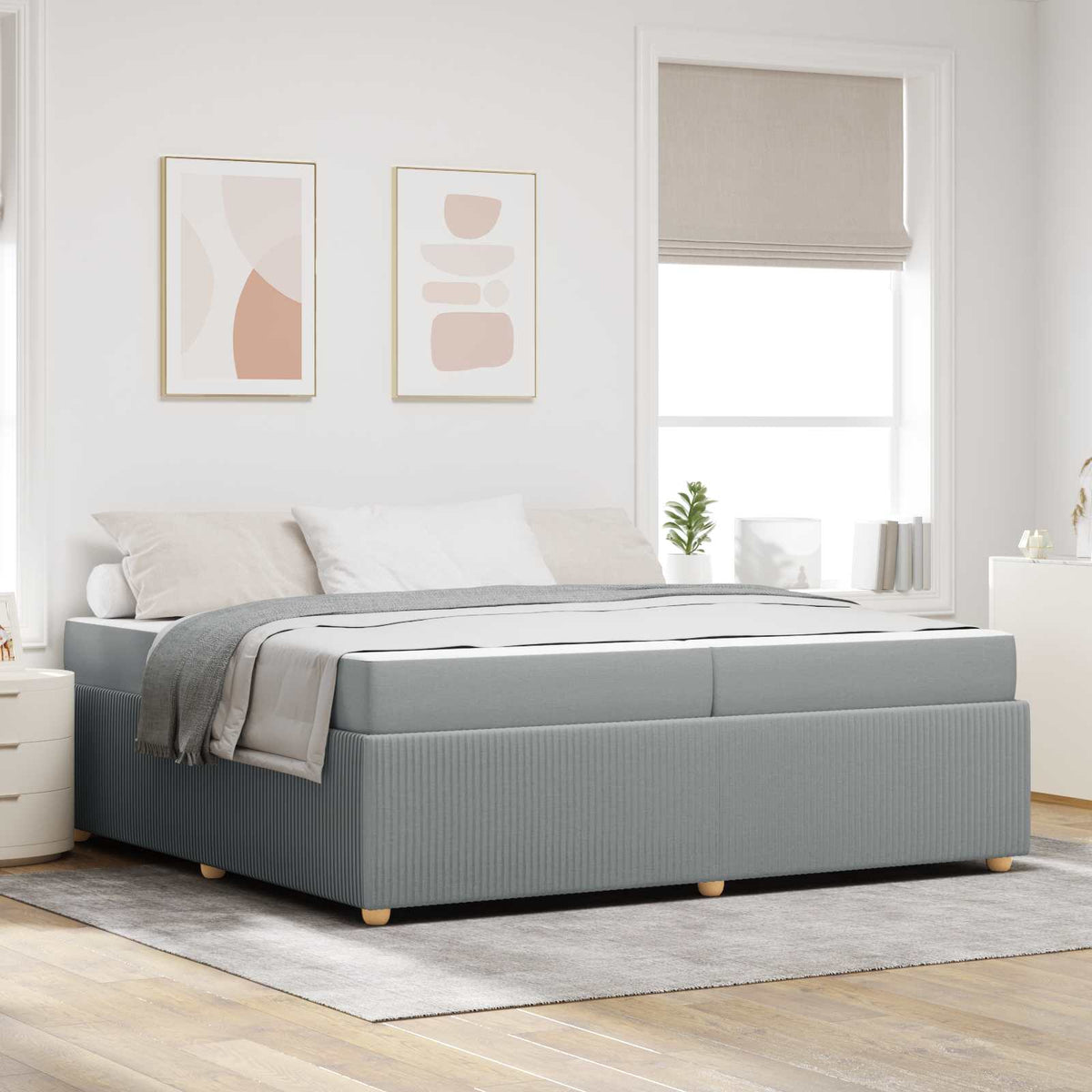 vidaXL Bedframe Anders Lichtgrijs 80 x 200 cm Stof