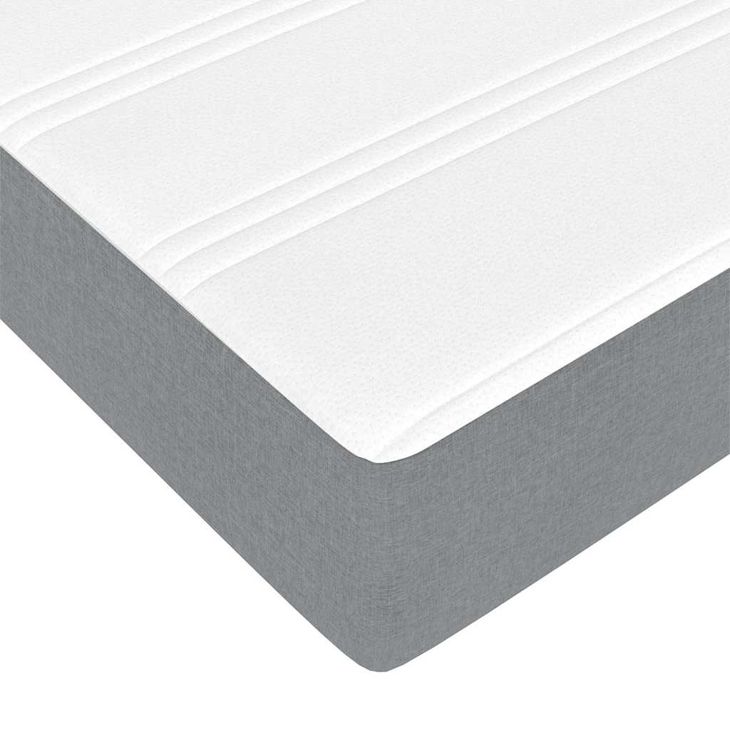 vidaXL Boxspring bed met matras Lichtgrijs 80 x 200 cm Stof