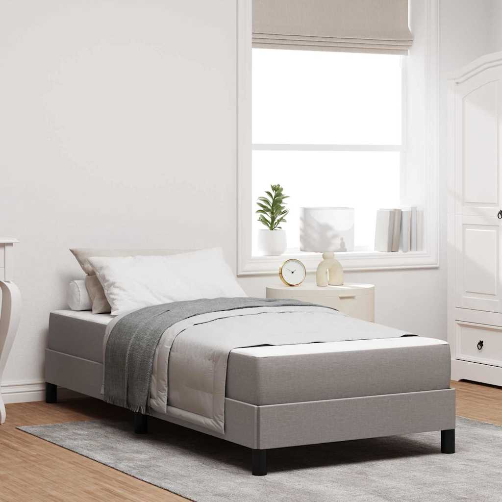 vidaXL Boxspring bed met matras Lichtgrijs 80 x 200 cm Stof