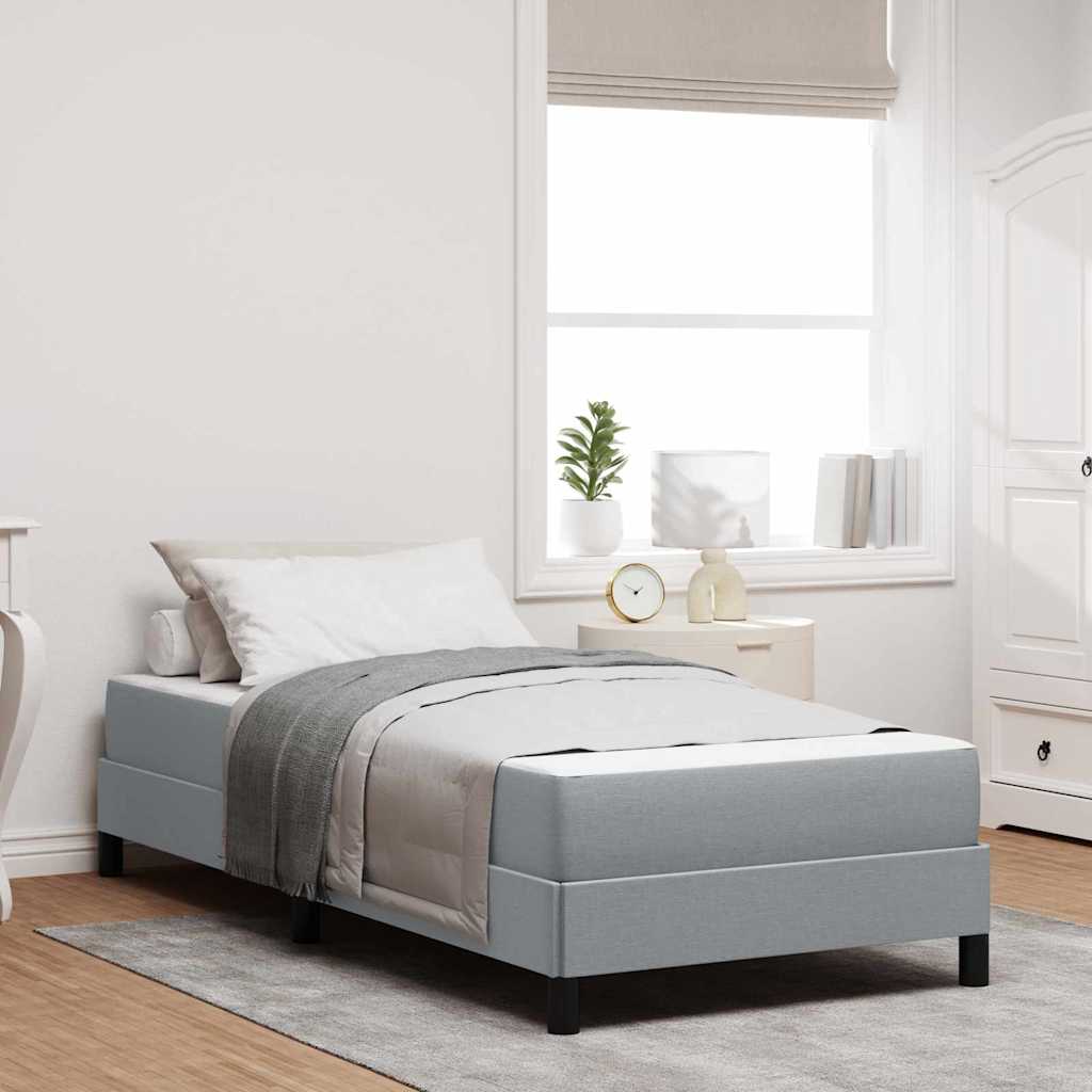 vidaXL Boxspring bed met matras Lichtgrijs 80 x 200 cm Stof
