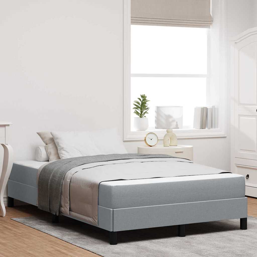 vidaXL Boxspring bed met matras Lichtgrijs 80 x 200 cm Stof