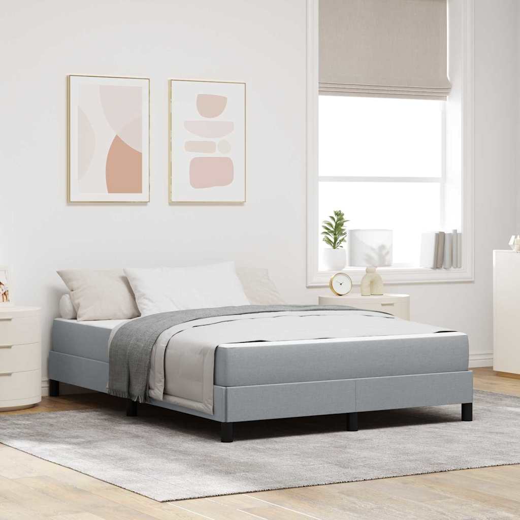 vidaXL Boxspring bed met matras Lichtgrijs 80 x 200 cm Stof