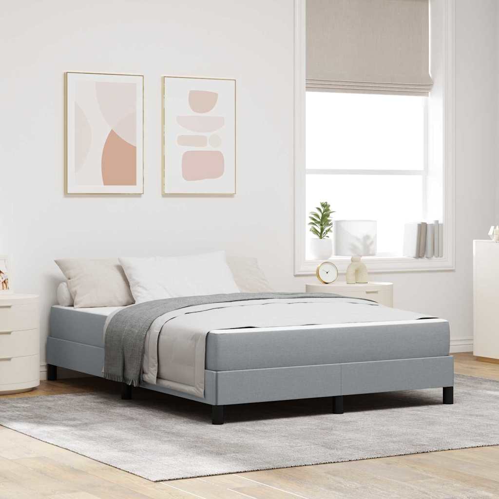vidaXL Boxspring bed met matras Lichtgrijs 80 x 200 cm Stof