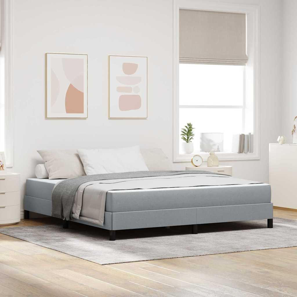 vidaXL Boxspring bed met matras Lichtgrijs 80 x 200 cm Stof