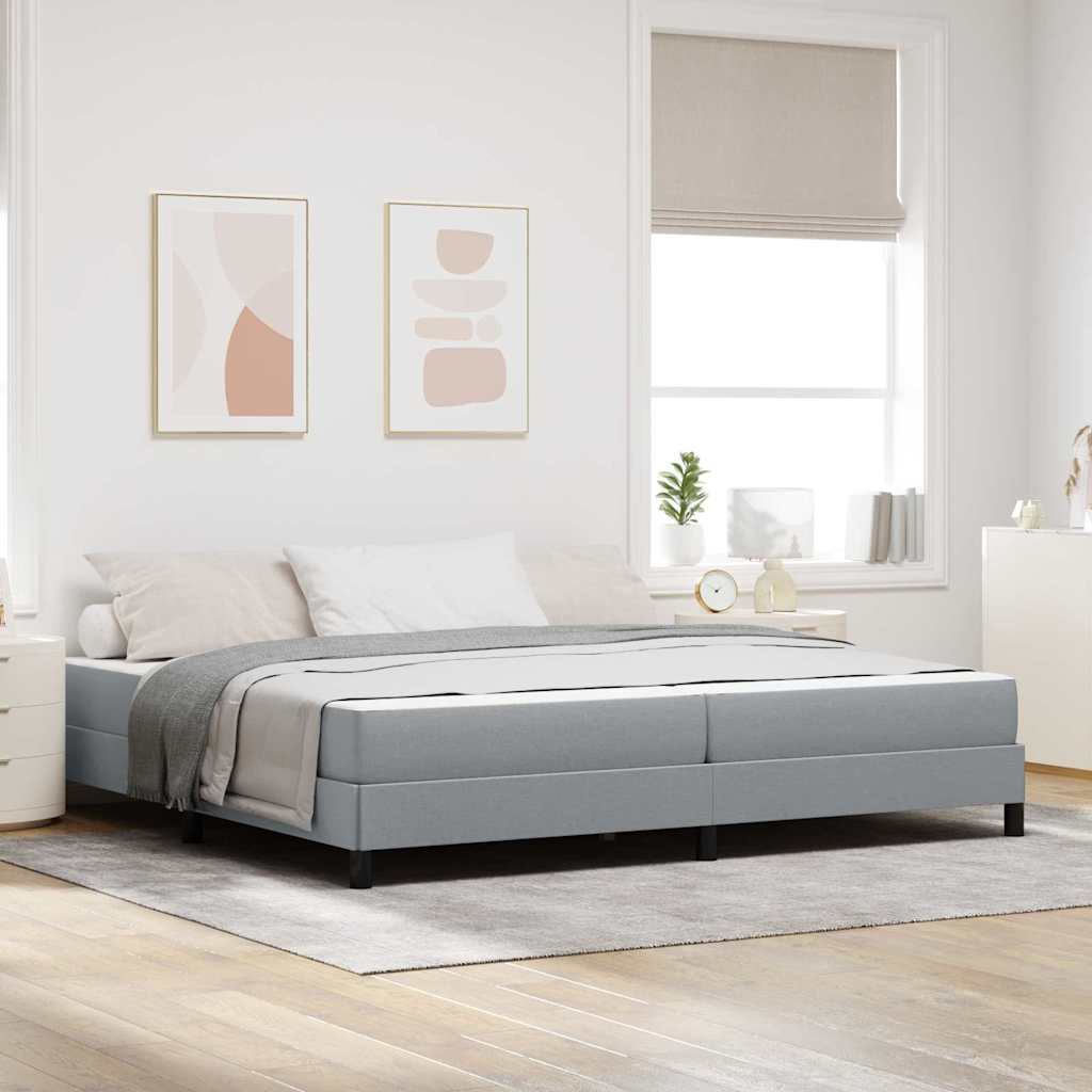 vidaXL Boxspring bed met matras Lichtgrijs 80 x 200 cm Stof