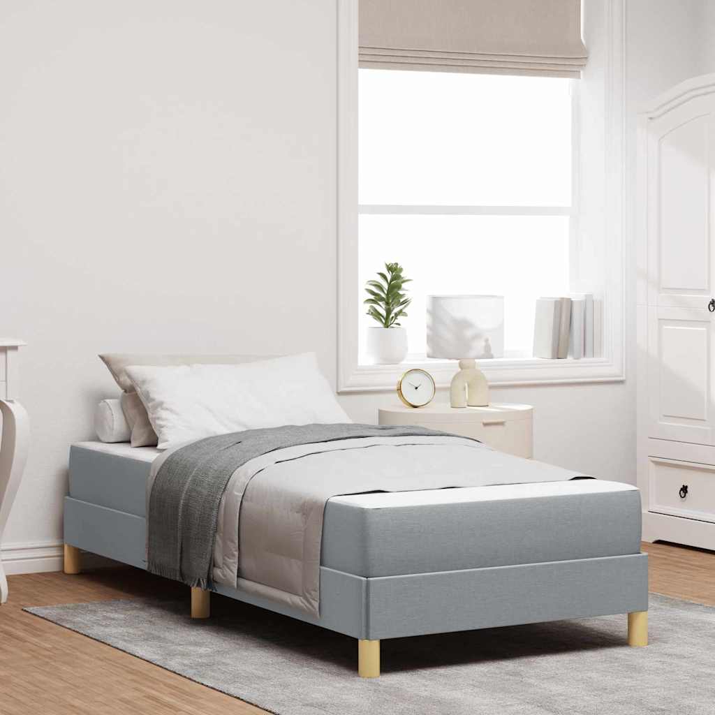 vidaXL Boxspring bed Lichtgrijs, Bruin 80 x 200 cm