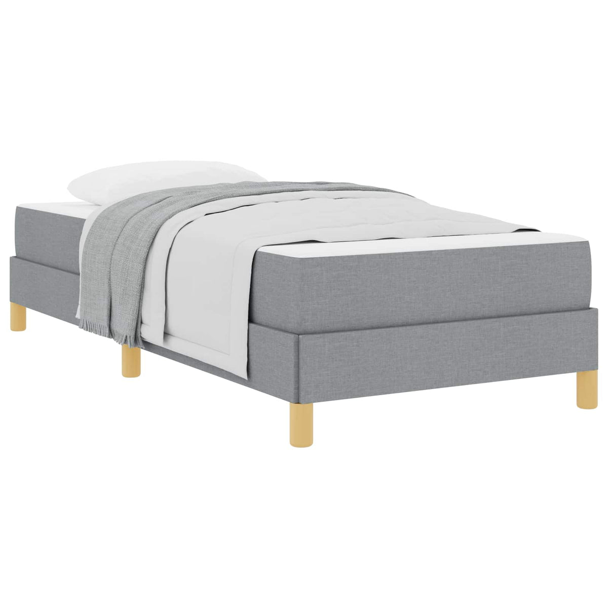 vidaXL Boxspring bed Lichtgrijs, Bruin 80 x 200 cm