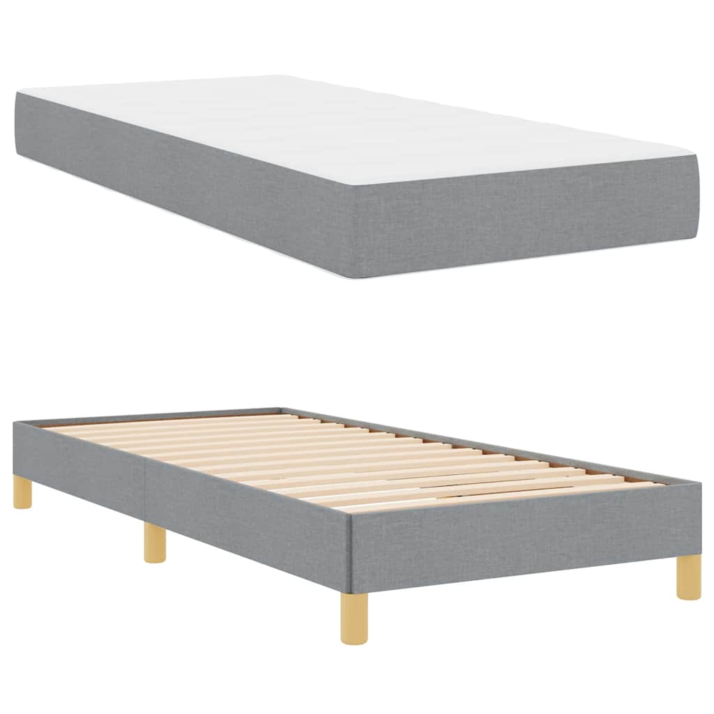 vidaXL Boxspring bed Lichtgrijs, Bruin 80 x 200 cm