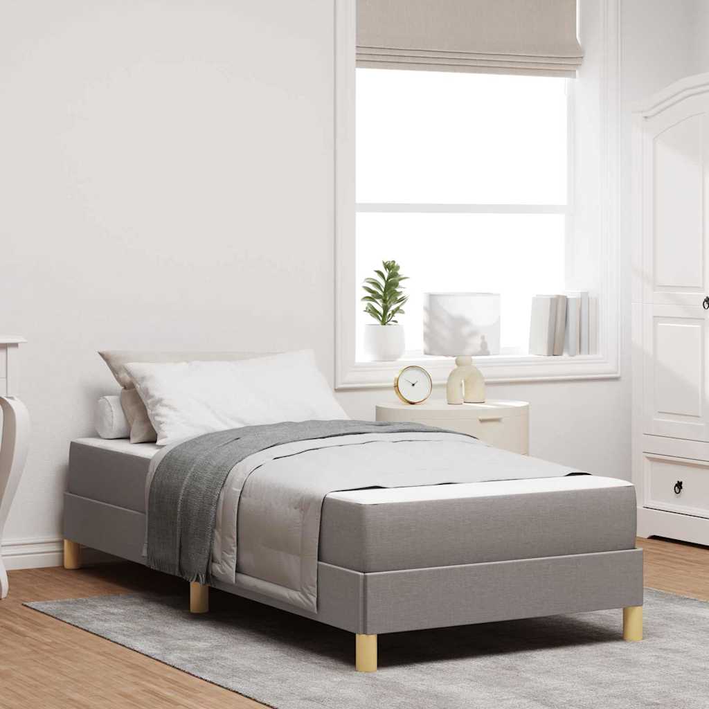 vidaXL Boxspring bed Lichtgrijs, Bruin 80 x 200 cm
