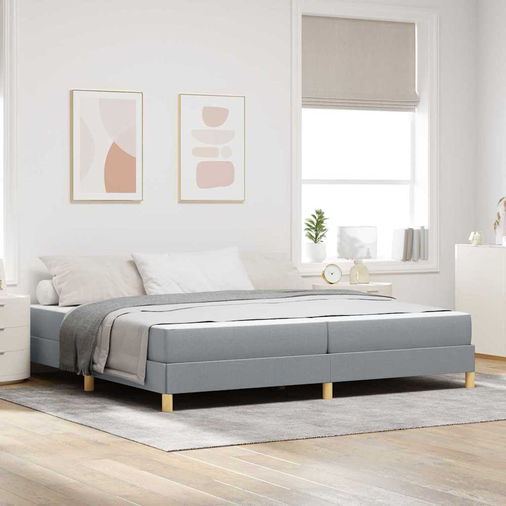 vidaXL Boxspring bed Lichtgrijs, Bruin 80 x 200 cm