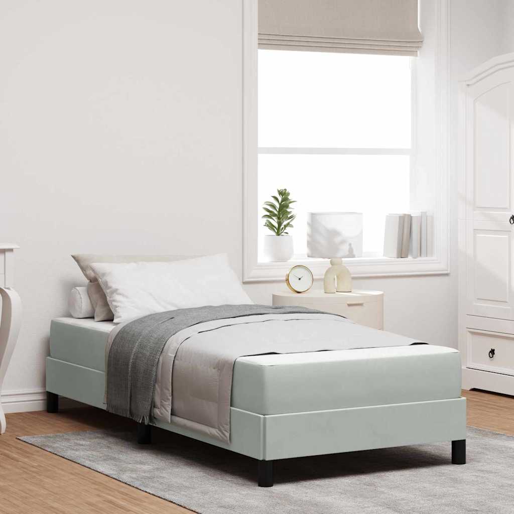 vidaXL Boxspringbed met matras Lichtgrijs 80 x 200 cm Fluweel