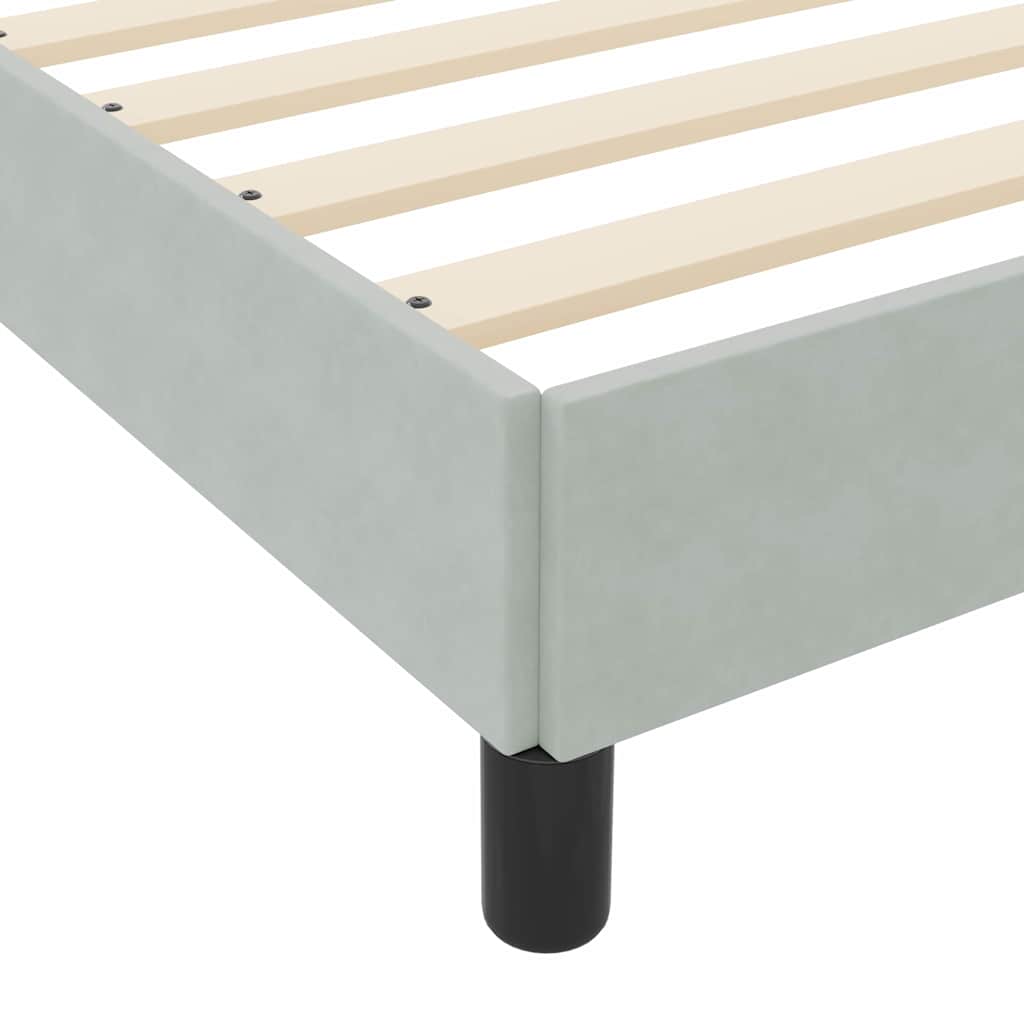 vidaXL Boxspringbed met matras Lichtgrijs 80 x 200 cm Fluweel
