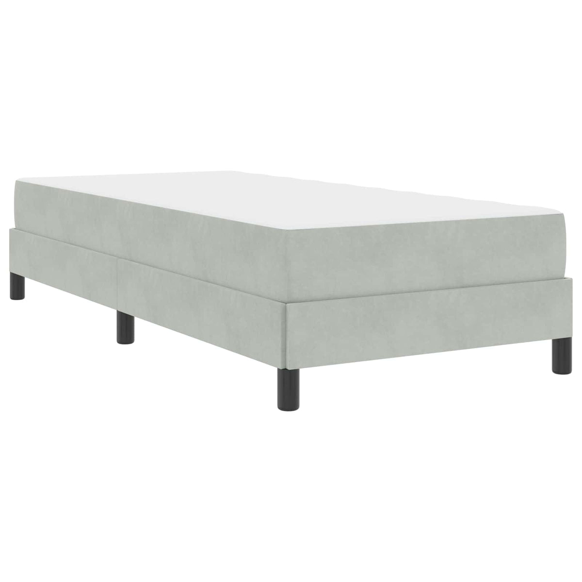 vidaXL Boxspringbed met matras Lichtgrijs 80 x 200 cm Fluweel