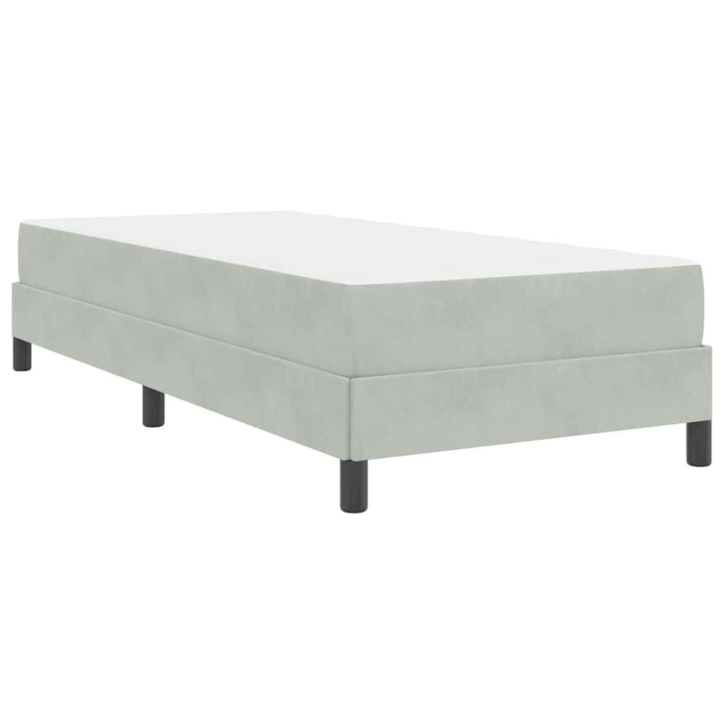 vidaXL Boxspringbed met matras Lichtgrijs 80 x 200 cm Fluweel