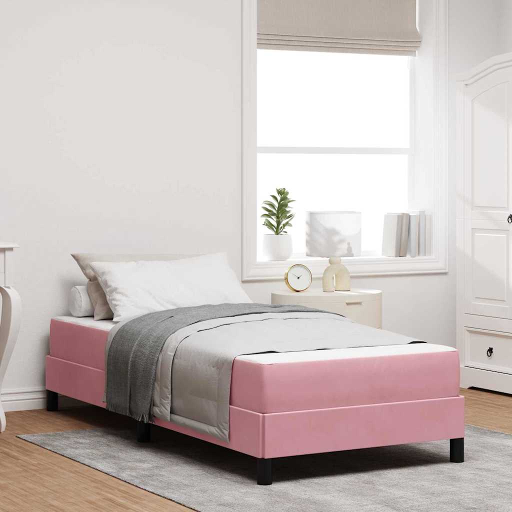 vidaXL Boxspringbed met matras Lichtgrijs 80 x 200 cm Fluweel