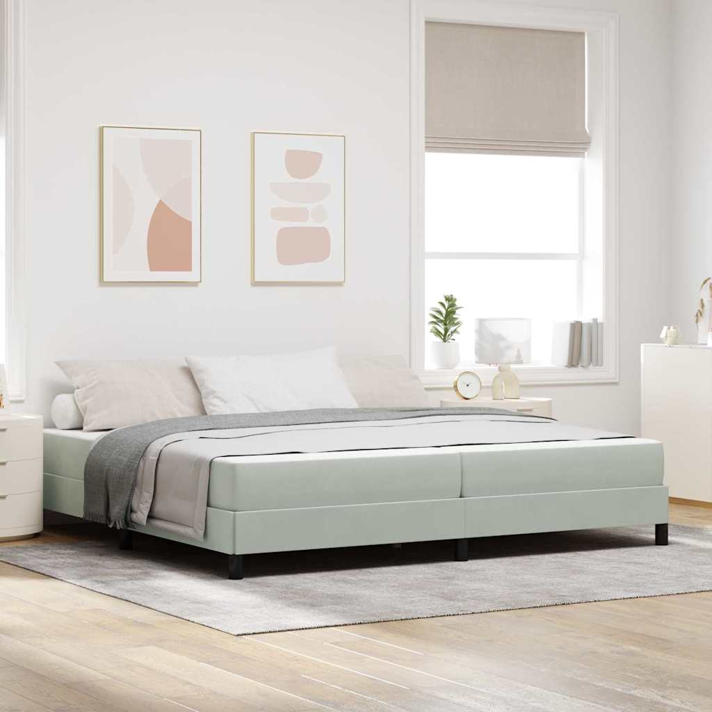 vidaXL Boxspringbed met matras Lichtgrijs 80 x 200 cm Fluweel
