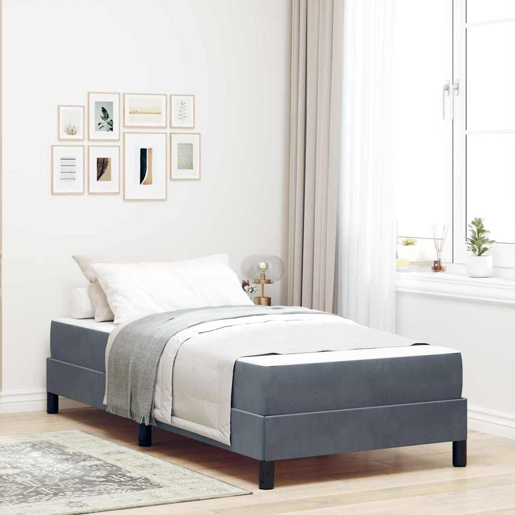 vidaXL Boxspringbed met matras Lichtgrijs 80 x 200 cm Fluweel