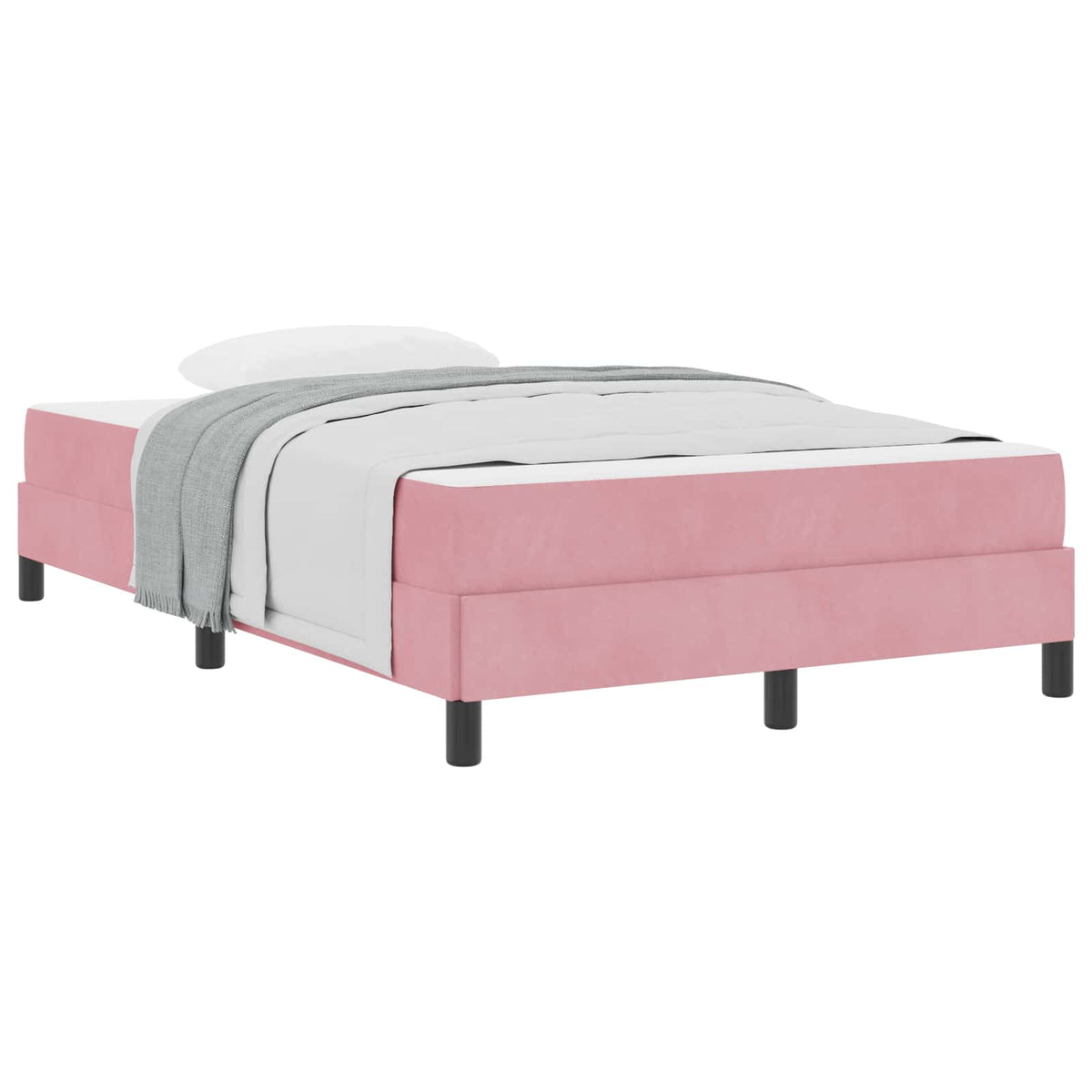 vidaXL Boxspringbed met matras Lichtgrijs 80 x 200 cm Fluweel