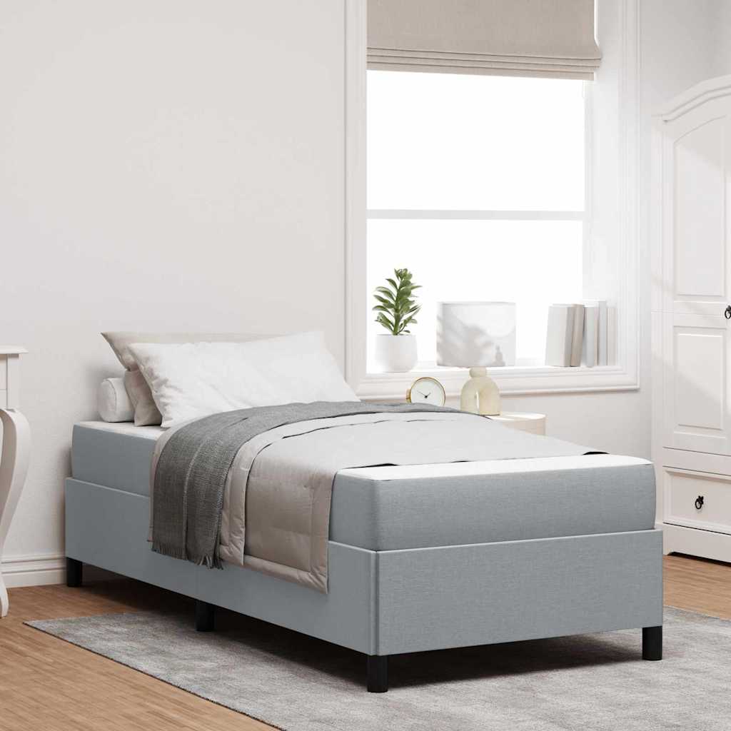 vidaXL Boxspring bed Lichtgrijs, Zwart 80 x 200 cm