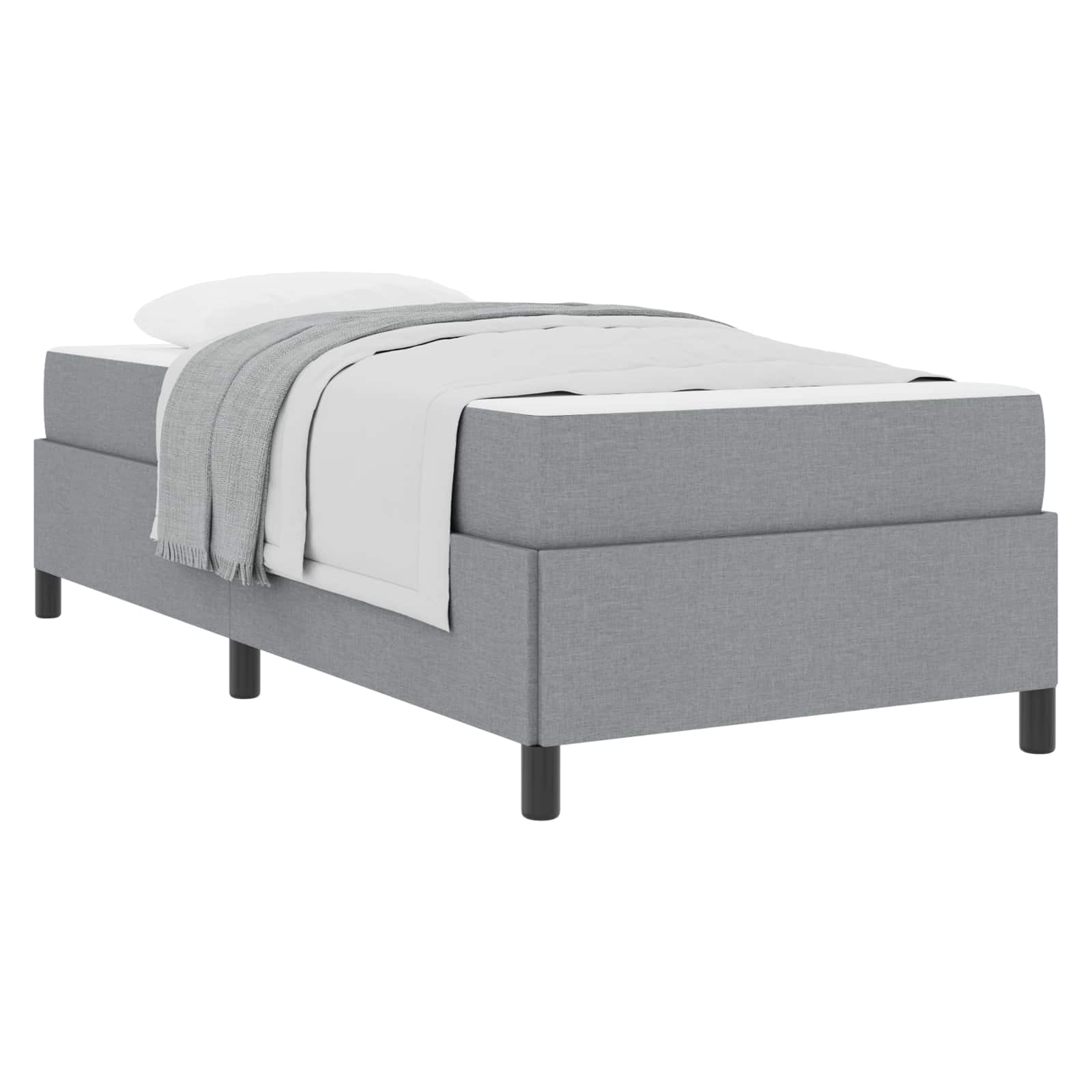 vidaXL Boxspring bed Lichtgrijs, Zwart 80 x 200 cm