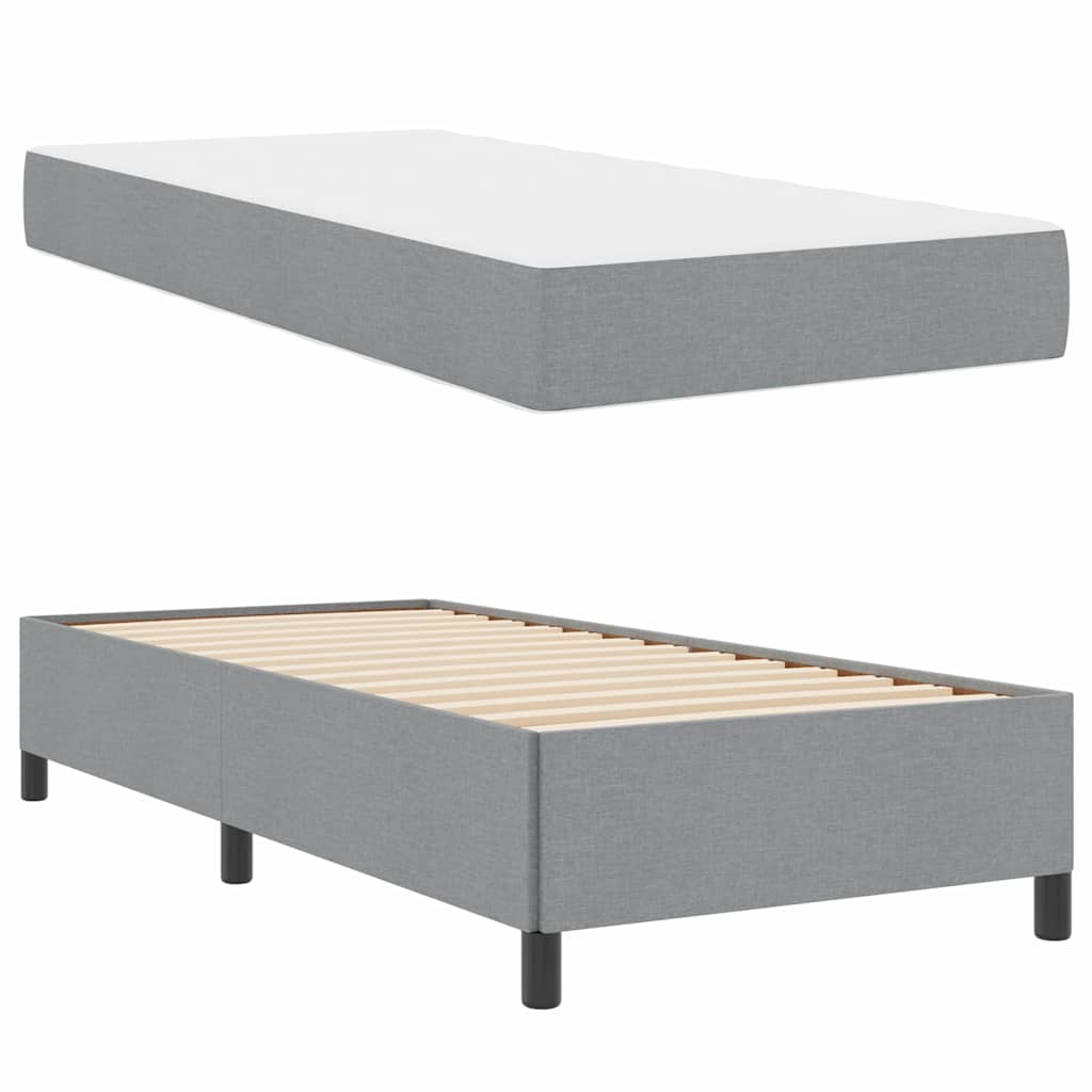 vidaXL Boxspring bed Lichtgrijs, Zwart 80 x 200 cm