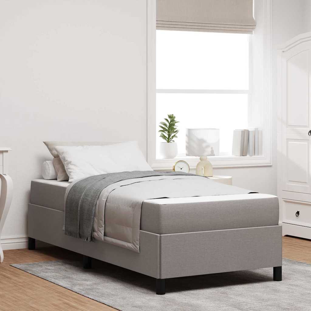 vidaXL Boxspring bed Lichtgrijs, Zwart 80 x 200 cm